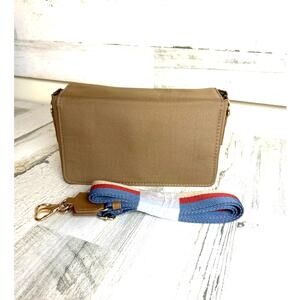 ToteSavvy Tan Diaper Bag Crossbody Purse with Wipes & Changing Pad NEW